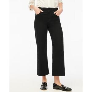 J. Crew Factory All-Day Stretch Cropped Wide-Leg Jean CB371 Black Size 26 NWT